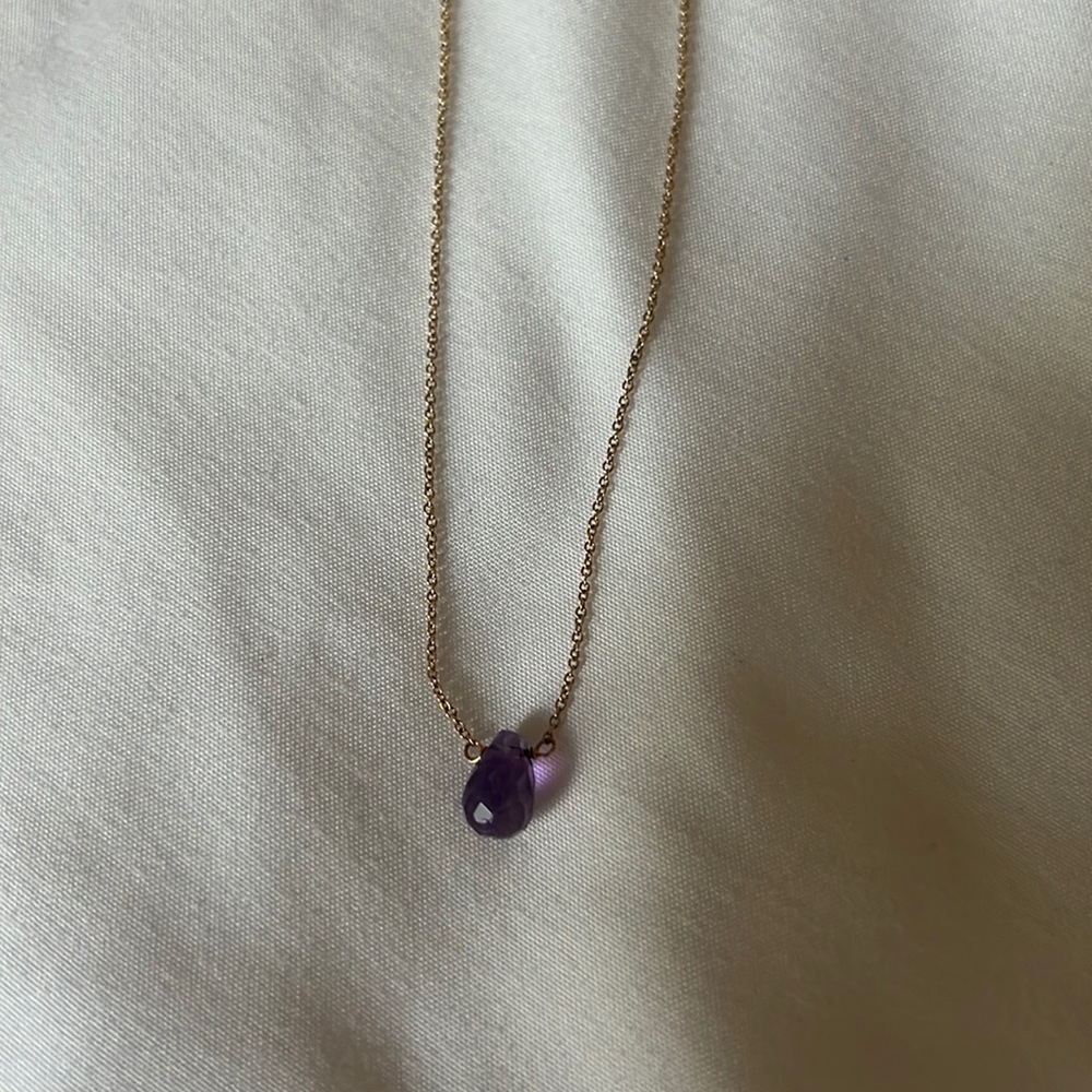Amethyst birthstone necklace